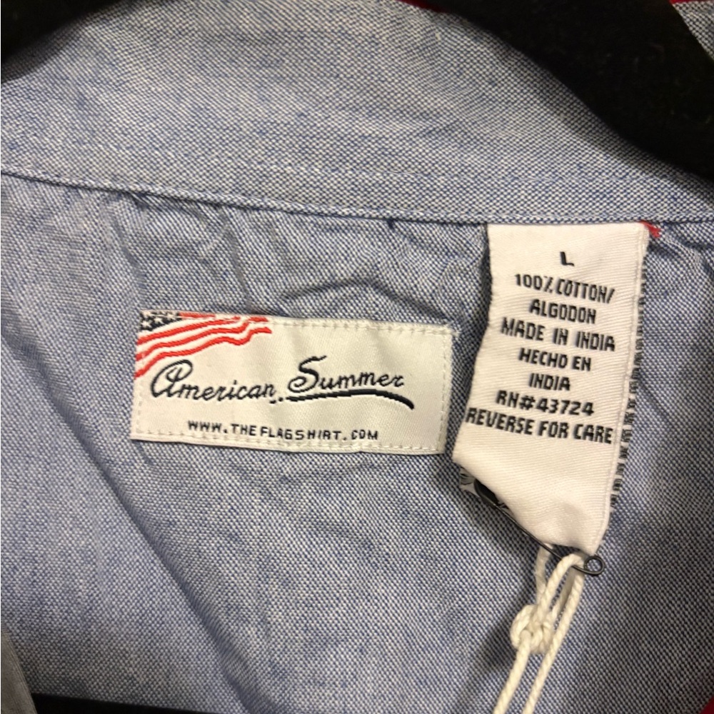 NWT American Standard Flag Men's Shirt - Picture 3 of 4